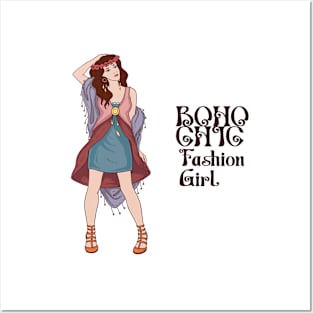 boho chio fashion girl Posters and Art